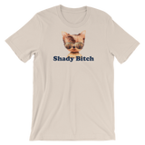 cream T-shirt - shady bitch dog logo