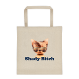 Canvas  tote bag - "shady bitch dog logo