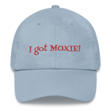 Blue Dad hat baseball cap - "I got moxie"