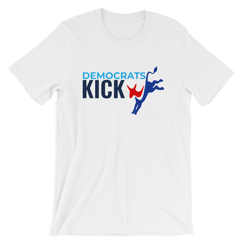 Democrats Kick A logo on white t-shirt