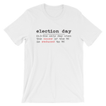 election day logo on white shirt