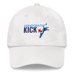 Democrats Kick A dad hat in white